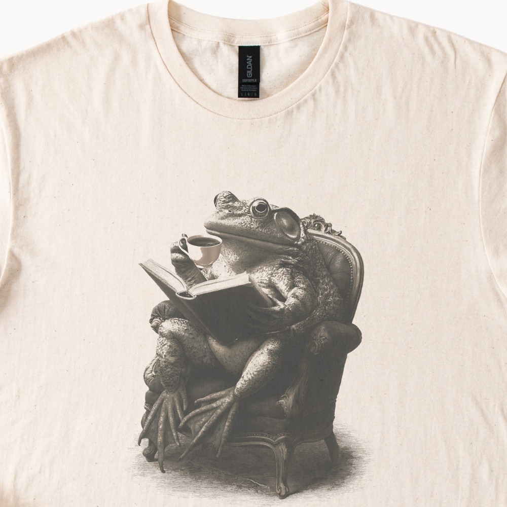 Vintage Style Boho Toad Reading Chair Tee